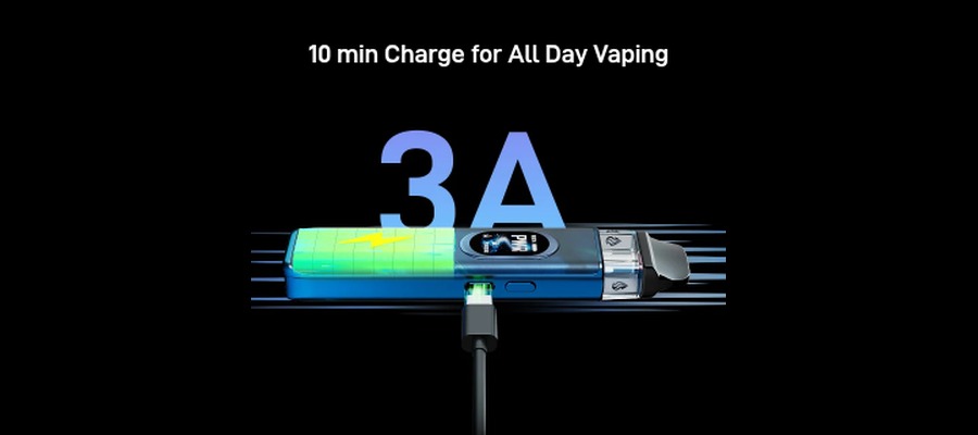 Vaporesso XROS 6 — 3A Type-C fast charging, 10 minutes for all-day vaping