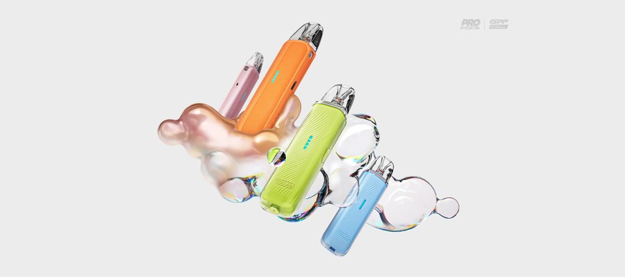 Uwell Caliburn G5 Lite — colourway line-up with Pro-FOCS and GPP branding