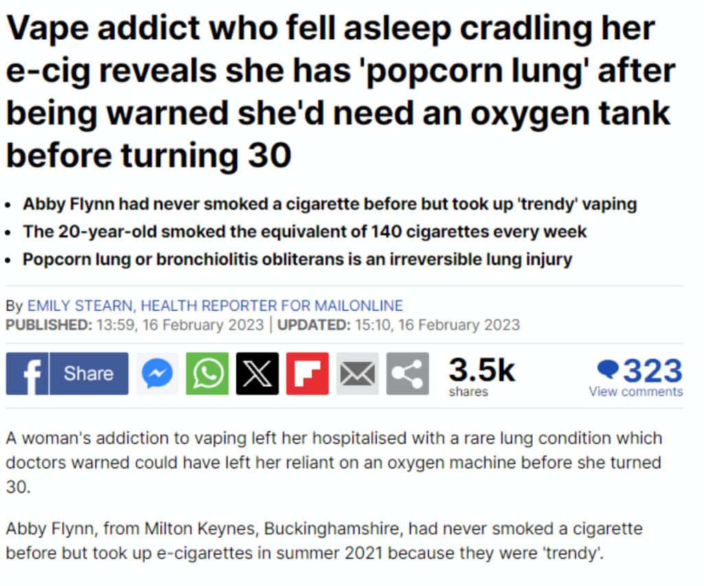 Negative Vaping Stories