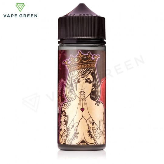 Suicide Bunny Queen Cake 100ml shortfill e-liquid bottle with a pineapple cake profile.