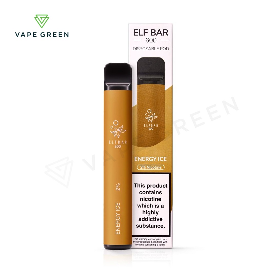 Energy Ice Elf Bar 600 disposable pod kit featuring a chilled menthol energy drink taste.