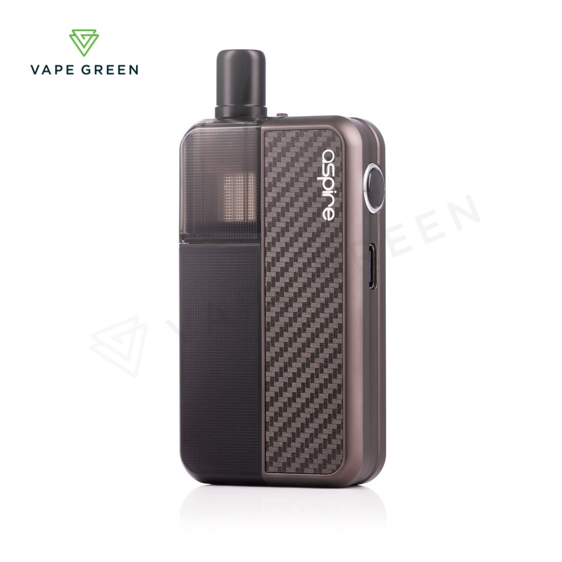Aspire Flexus Blok pod kit in a matchbox shape featuring a durable zinc-alloy chassis.