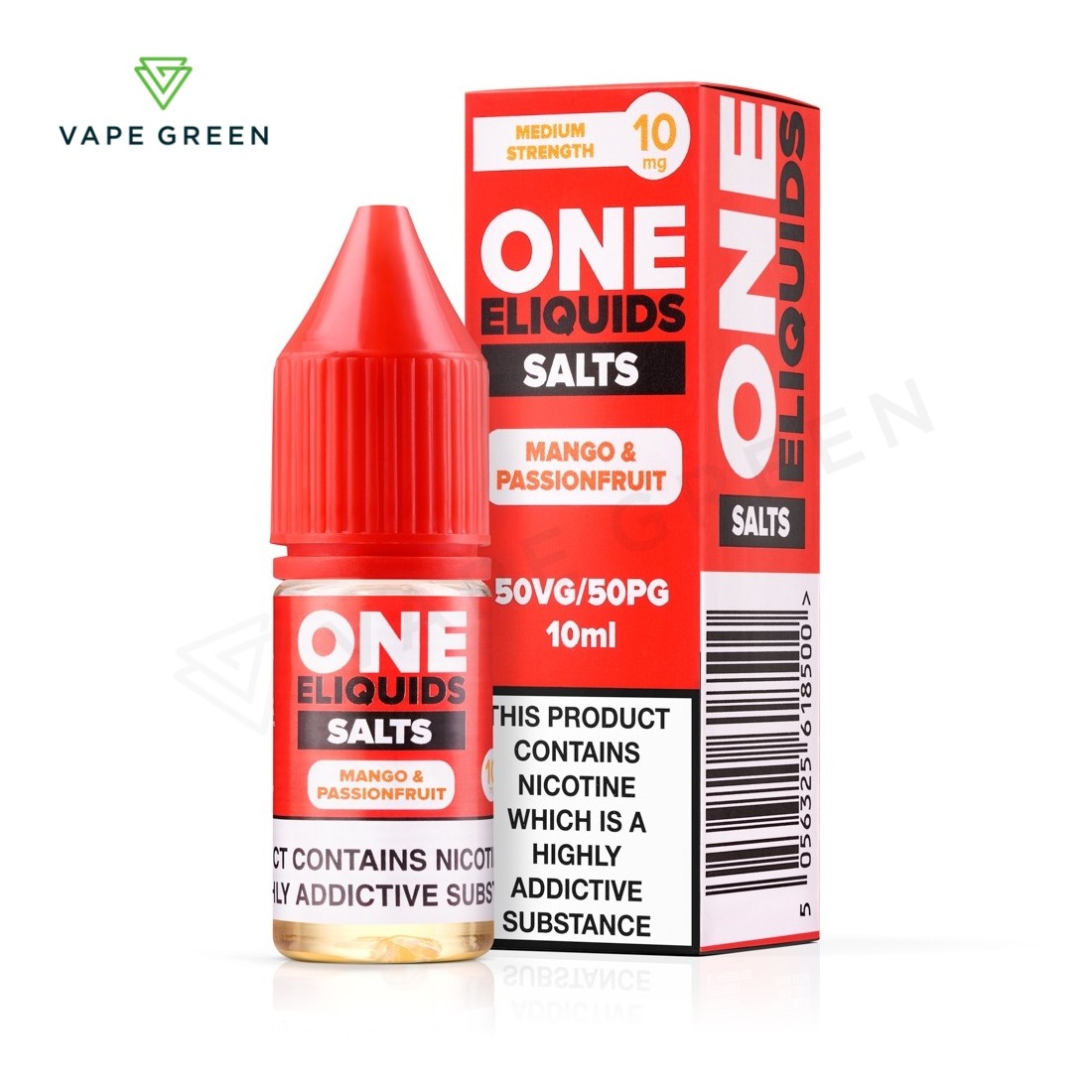 One E-Liquids Mango Passionfruit nic salt e-liquid, a budget-friendly tropical fruit salt nic juice.