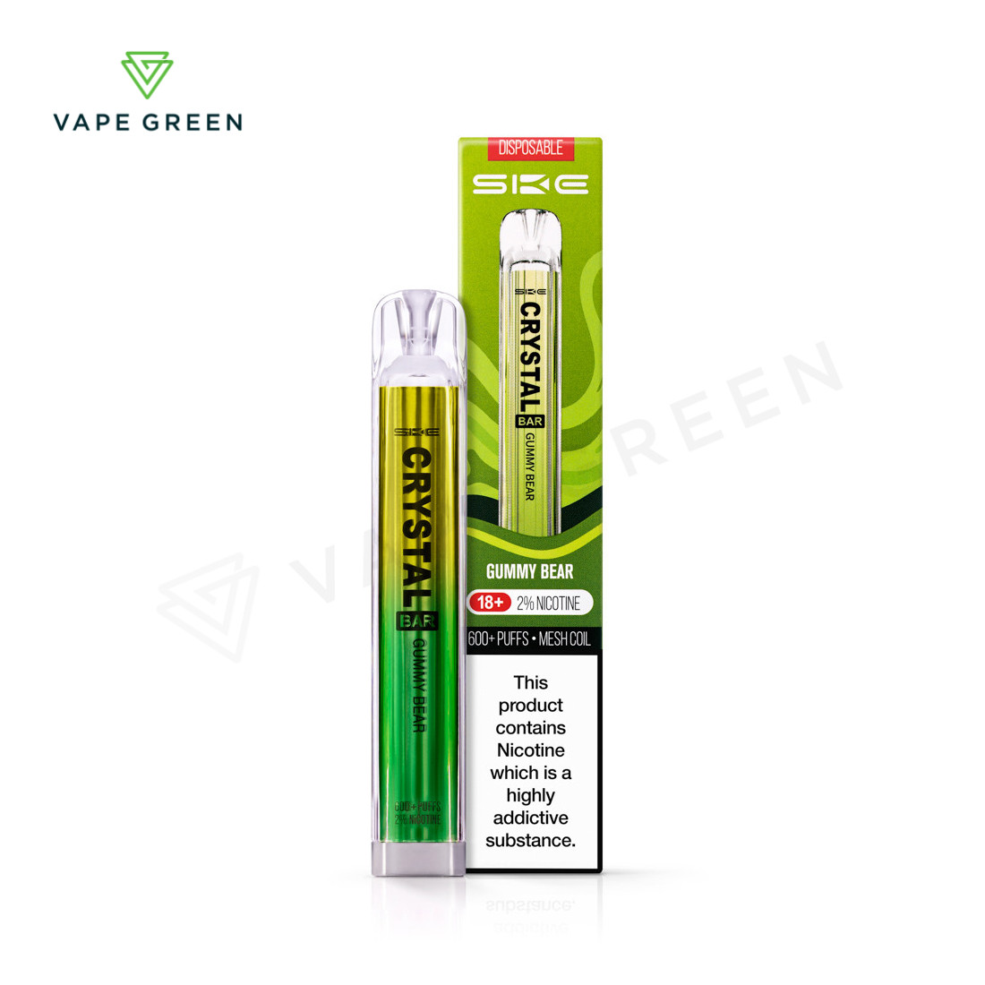 Gummy Bear SKE Crystal Bar disposable vape, a popular sweet-inspired flavour for UK vapers.