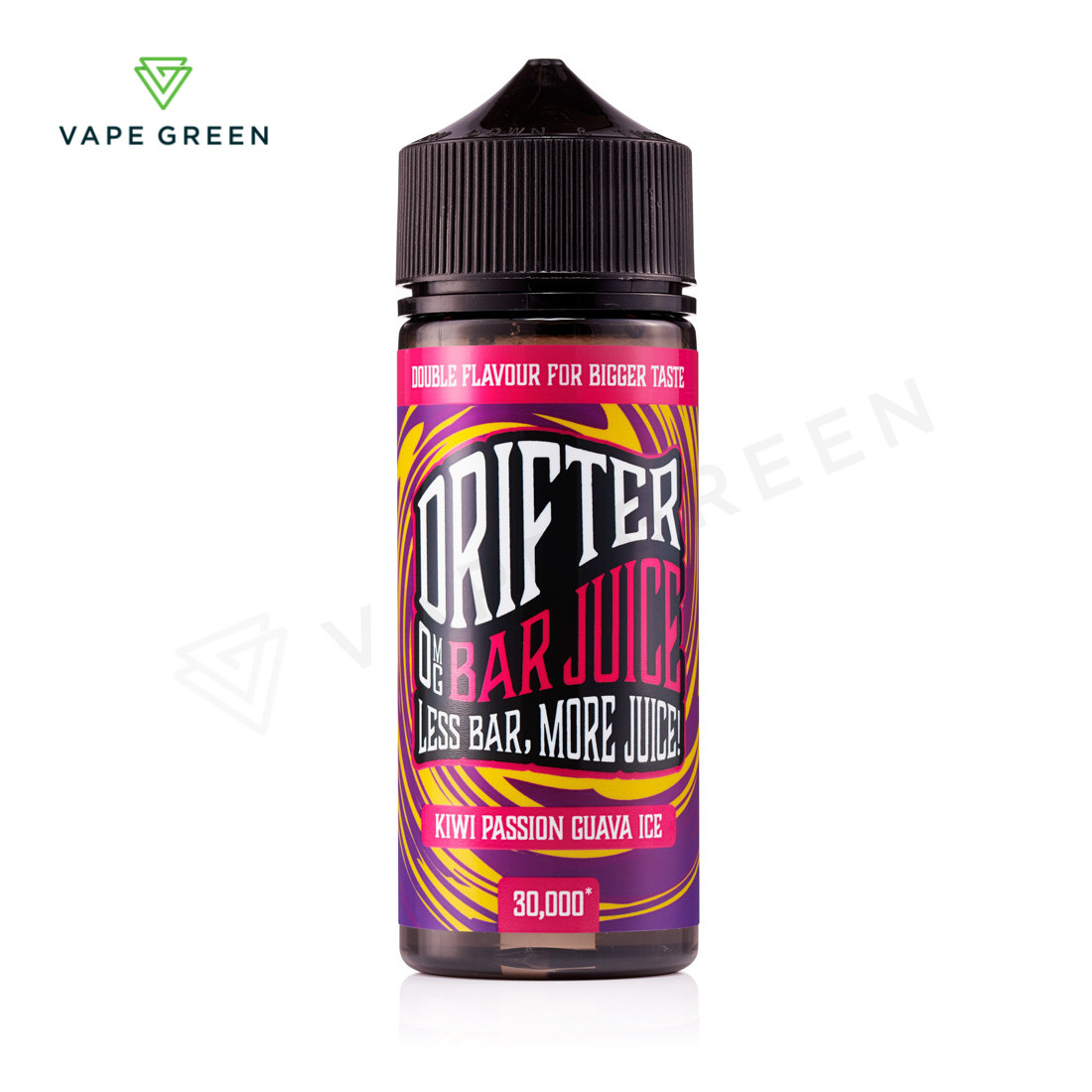 Kiwi Passion Guava Ice 100ml shortfill e-liquid by Drifter Bar Juice.
