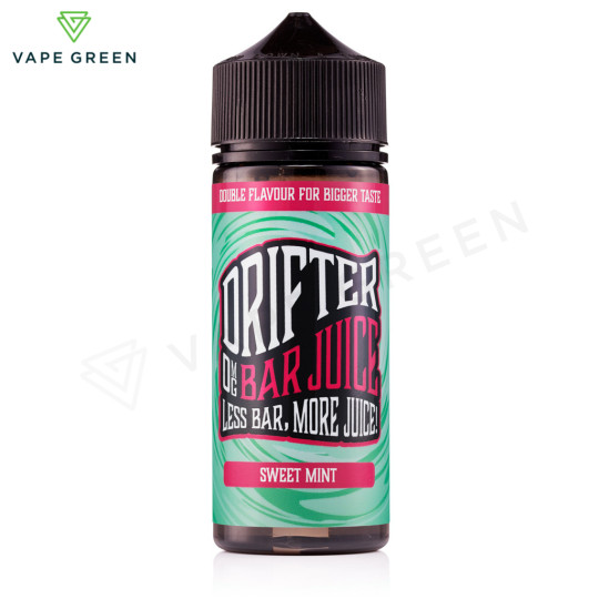 Sweet Mint 100ml shortfill e-liquid by Drifter Bar Juice for large cloud production.