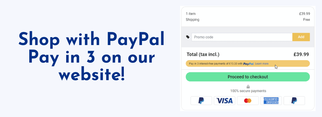 PayPal Pay in 3 at Vape Green