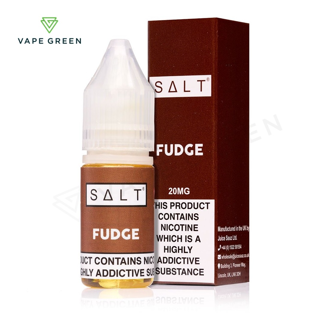 Salt Fudge e-liquid bottle providing a rich and creamy traditional confectionery candy flavour.