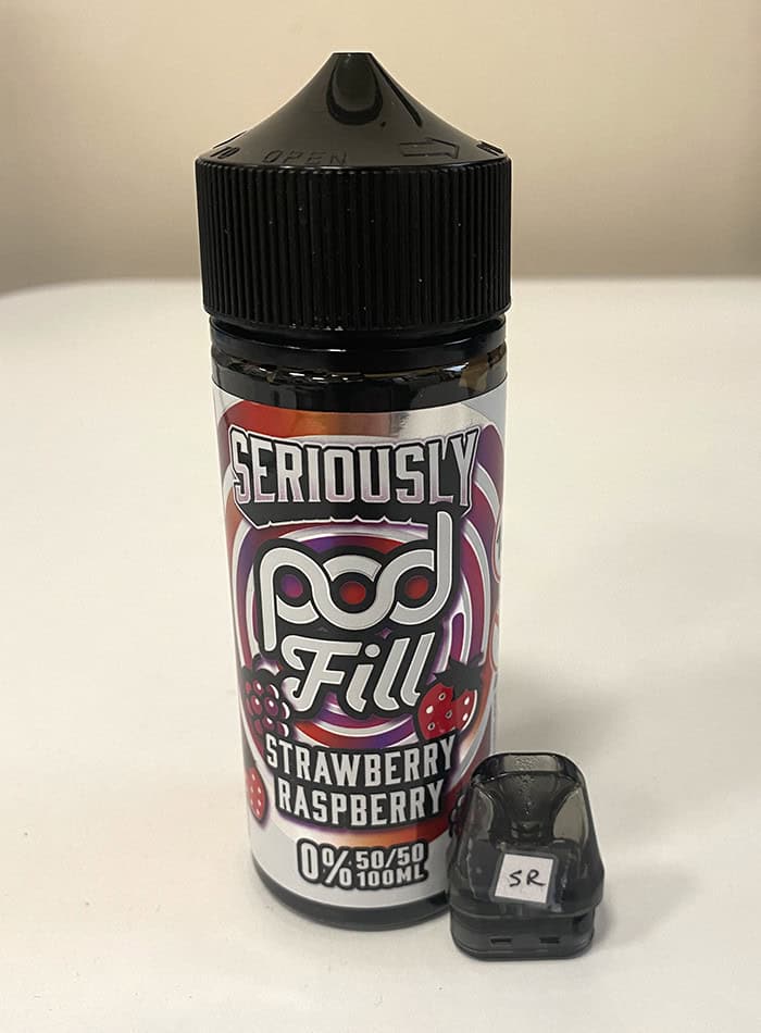 Strawberry Raspberry Shortfill E-Liquid by Seriously Pod Fill 100ml