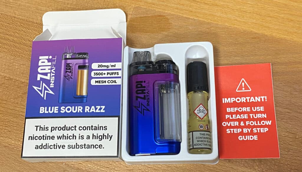 Zap! Instafill Box Contents