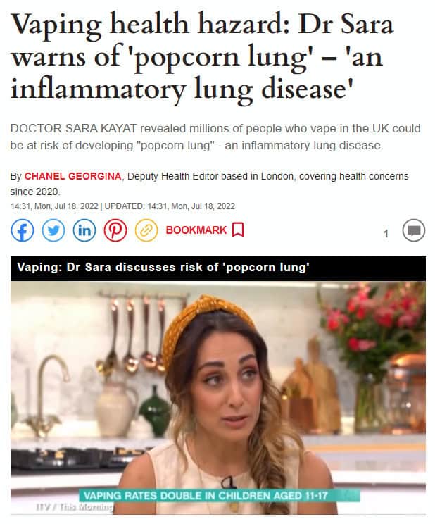 Vaping health hazard: Dr Sara warns of