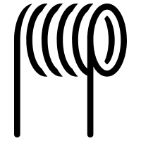 Icon illustrating a standard wire vape coil used in traditional atomiser heads.