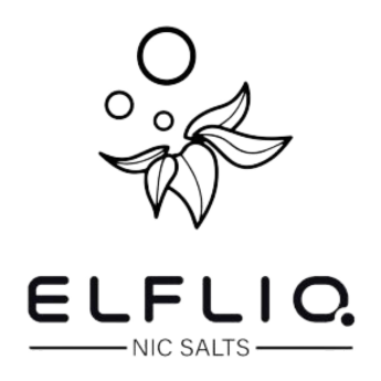 Official Elfliq brand logo representing a range of popular nicotine salt e-liquid flavors.