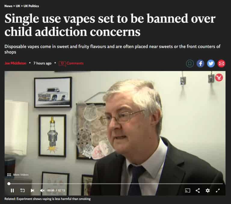 Single use vapes set to be banned over child addiction concerns - Independent