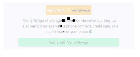 Age verification page stuck loading with spinning icon