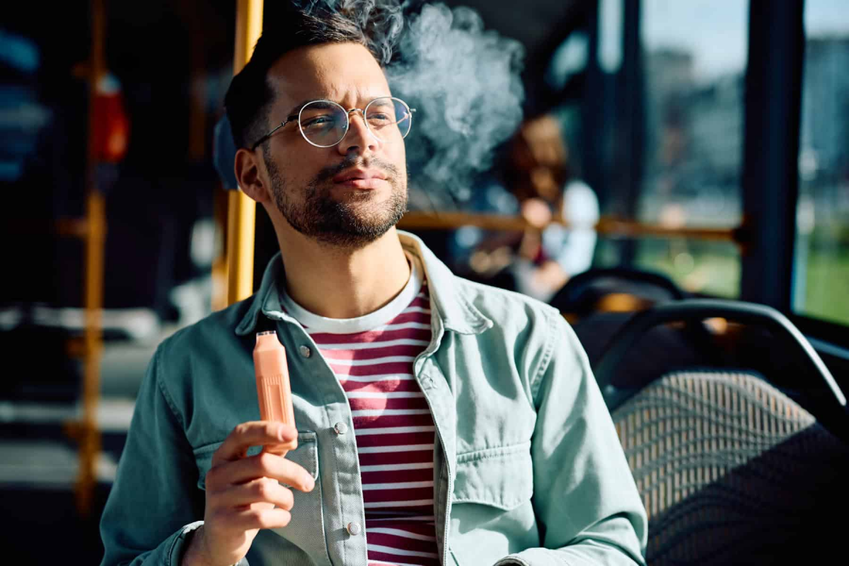 Vaping a 2% Nicotine E-Cigarette