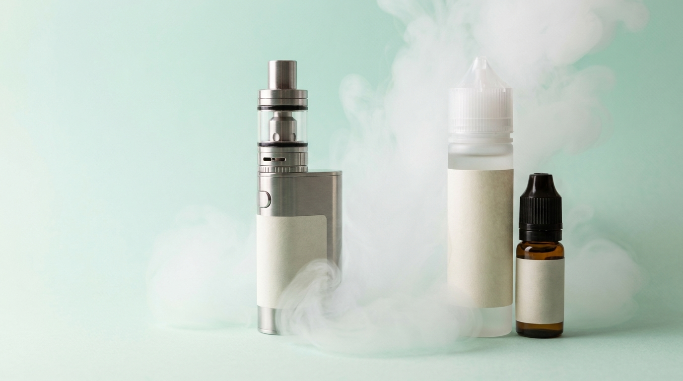 A sub-ohm device with a shortfill and a nic shot, building a high-VG vape