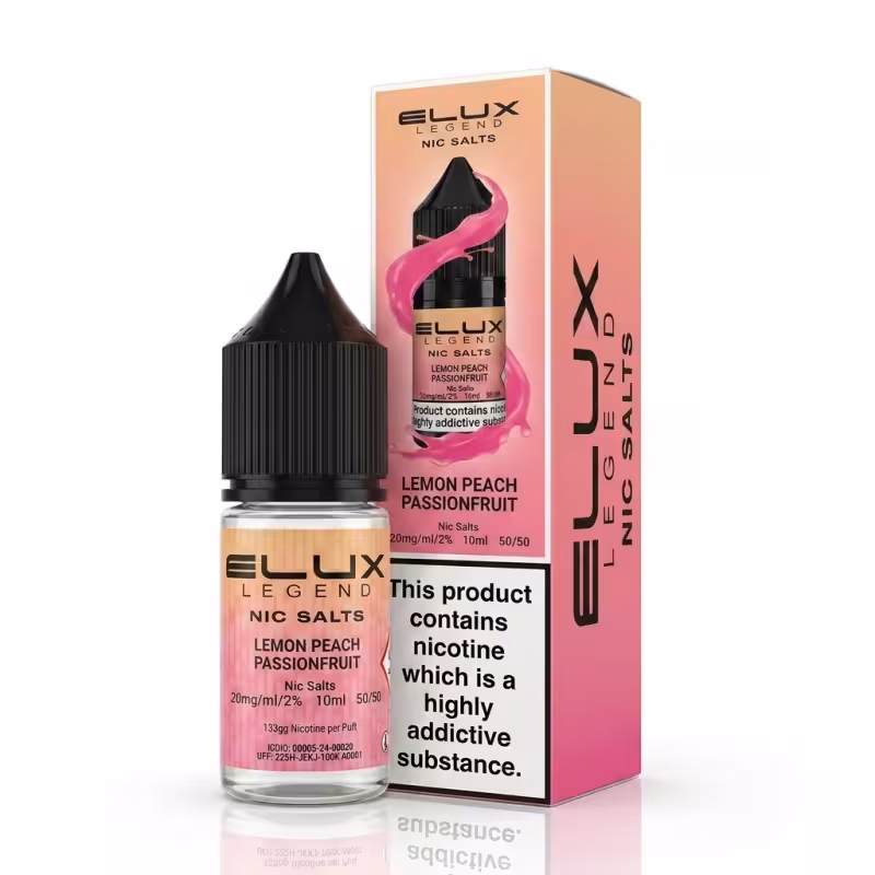 Lemon Peach Passionfruit Nic Salt E-Liquid by Elux Legend