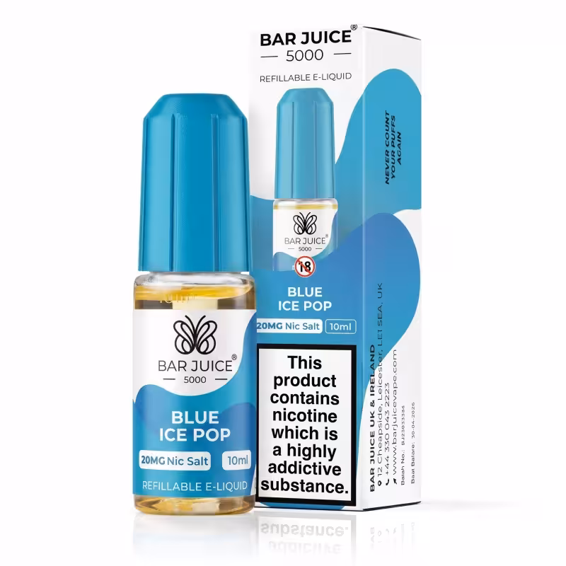 Blue Ice Pop Nic Salt E-Liquid by Bar Juice 5000