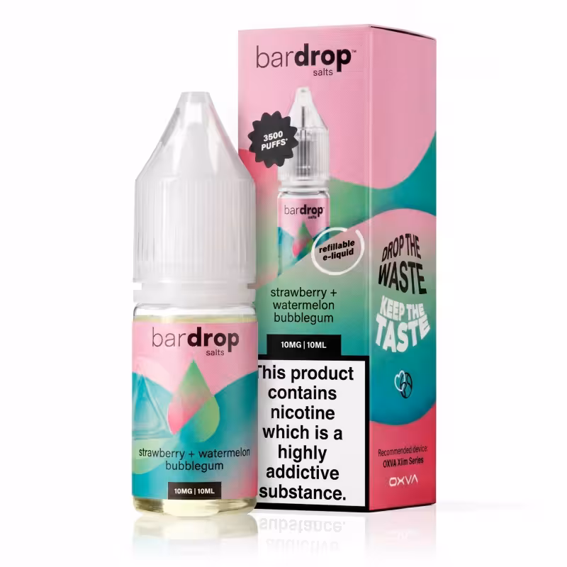 Strawberry Watermelon Bubblegum Nic Salt E-Liquid by Bar Drop