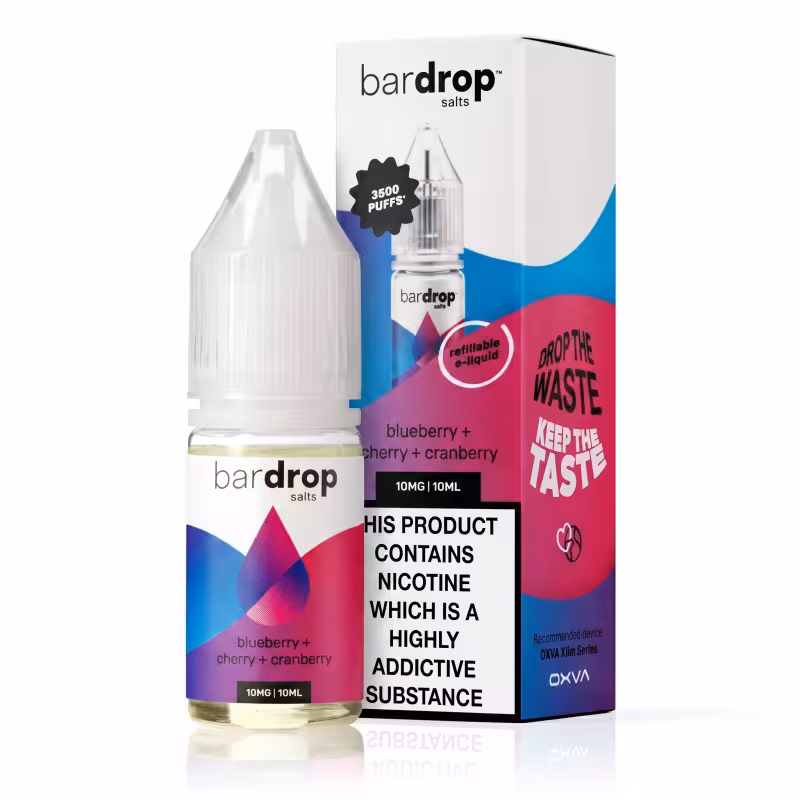 Blueberry Cherry Cranberry Nic Salt E-Liquid by Bar Drop
