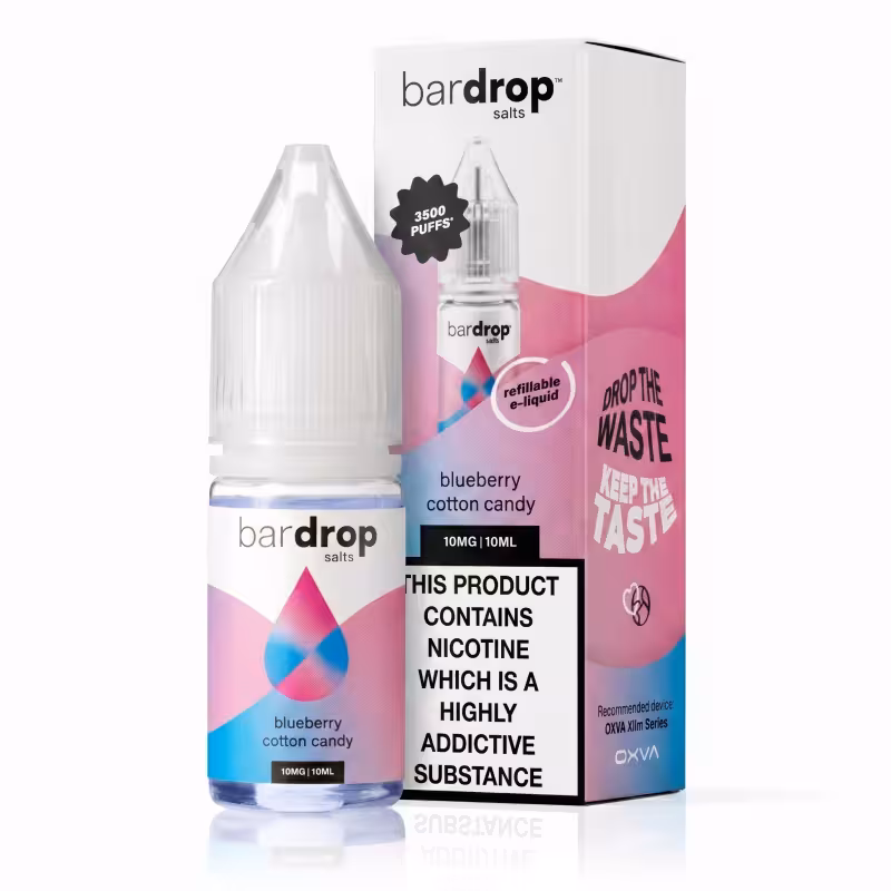 Blueberry Cotton Candy Nic Salt E-Liquid by Bar Drop