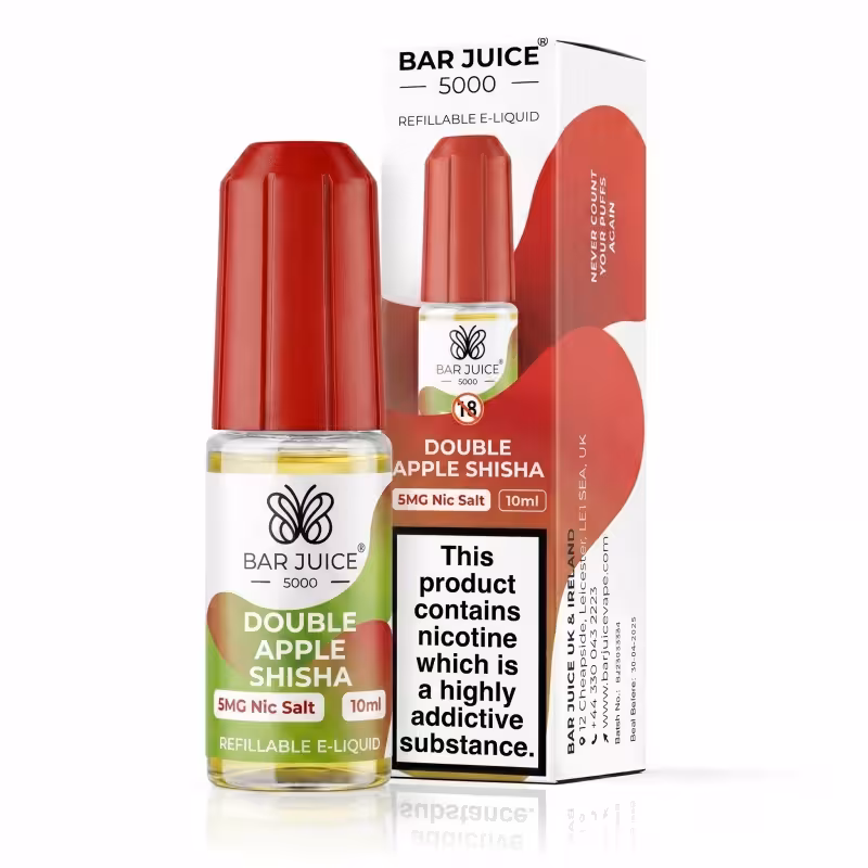 Double Apple Shisha Nic Salt E-Liquid by Bar Juice 5000