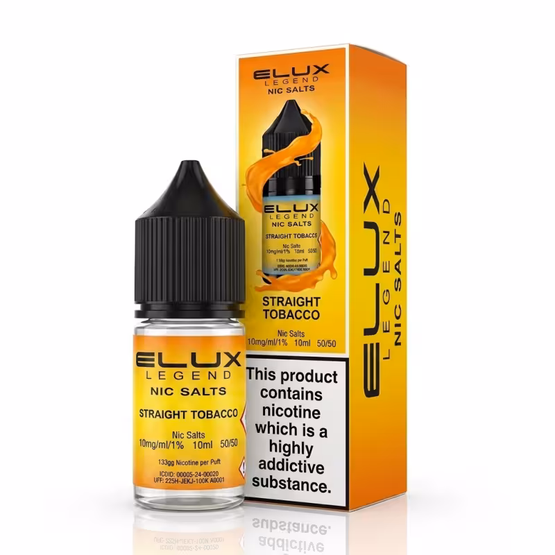 Straight Tobacco Nic Salt E-Liquid by Elux Legend