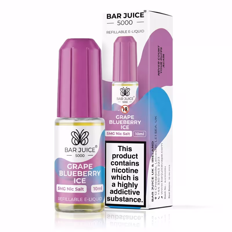 Grape Blueberry Ice Nic Salt E-Liquid by Bar Juice 5000