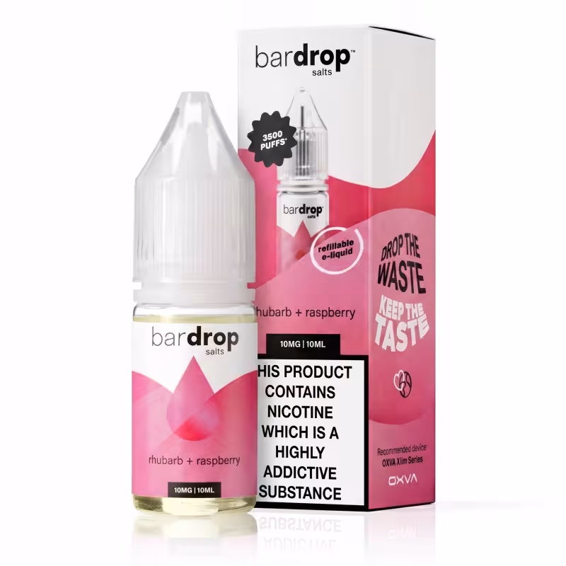 Rhubarb Raspberry Nic Salt E-Liquid by Bar Drop