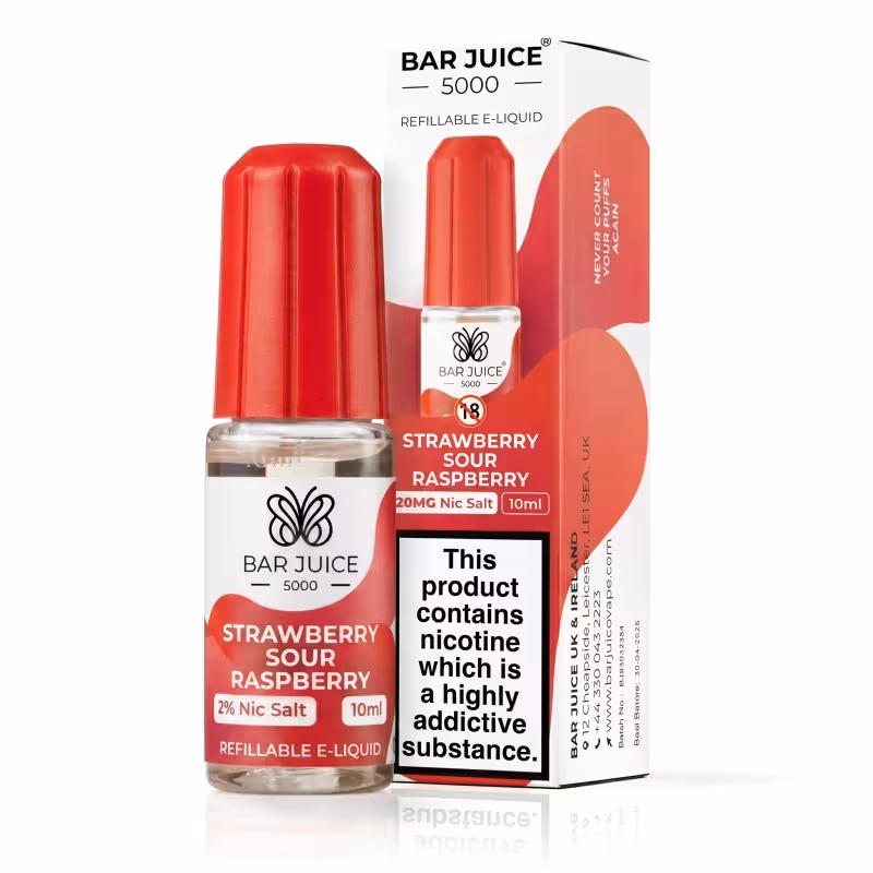 Strawberry Sour Raspberry Nic Salt E-Liquid by Bar Juice 5000