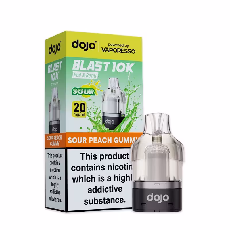 Sour Peach Gummy Prefilled Pod by Vaporesso Dojo Blast 10K