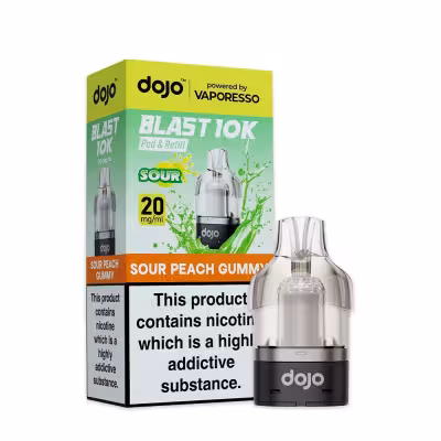Sour Peach Gummy Prefilled Pod by Vaporesso Dojo Blast 10K