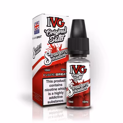 Strawberry Sensation Nic Salt E-Liquid by IVG Original Salts