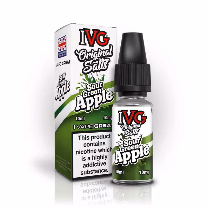Sour Green Apple Nic Salt E-Liquid by IVG Original Salts