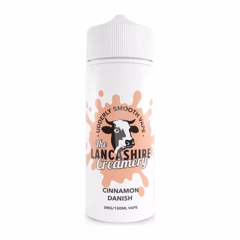 Cinnamon Danish Shortfill E-Liquid by the Lancashire Creamery 100ml