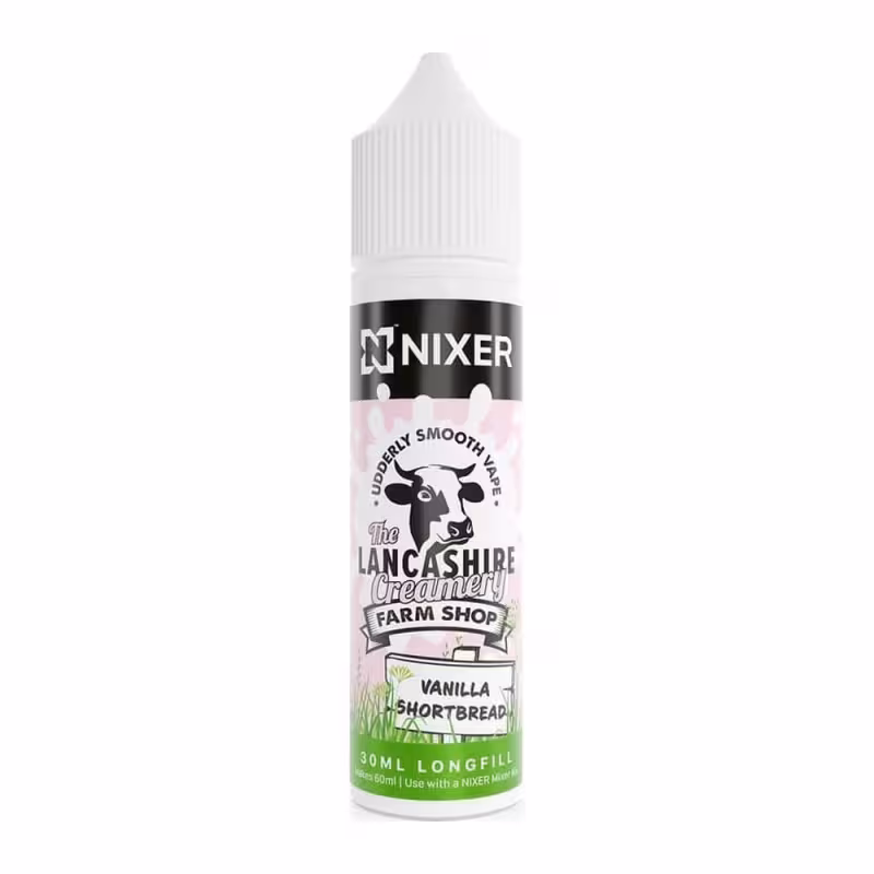 Vanilla Shortbread Longfill E-Liquid Concentrate by Nixer X The Lancashire Creamery Farm Shop