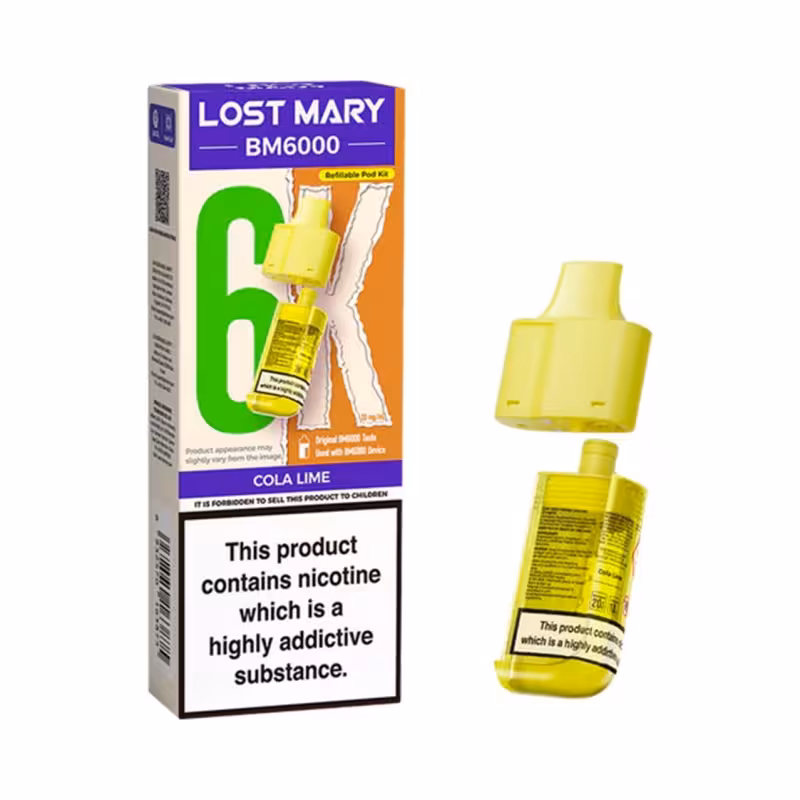 Cola Lime Prefilled Pod Refill Pack by Lost Mary BM6000