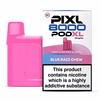 Blue Razz Chew Prefilled Pod by PIXL 8000