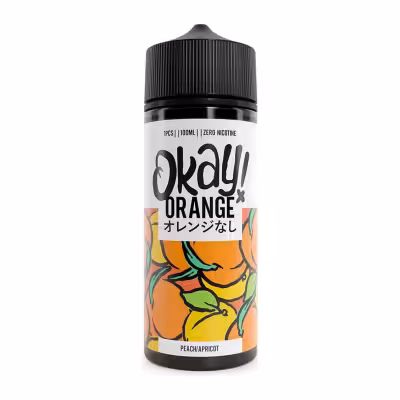 Peach & Apricot Shortfill E-Liquid by Okay Orange 100ml