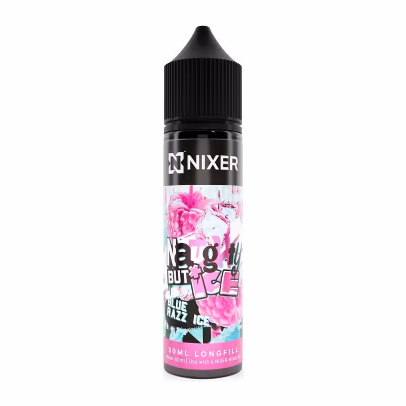 Blue Razz Ice Longfill E-Liquid Concentrate by Nixer X Naughty Juice