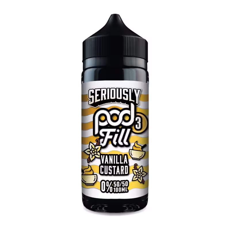 Vanilla Custard Shortfill E-Liquid by Seriously Pod Fill 3 100ml