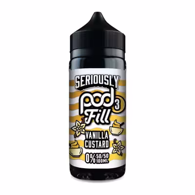 Vanilla Custard Shortfill E-Liquid by Seriously Pod Fill 3 100ml