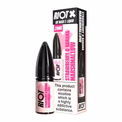 Strawberry Banana Marshmallow Nic Salt E-Liquid by Riot X