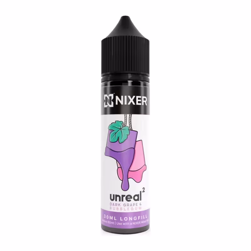 Dark Grape Bubblegum Longfill E-Liquid Concentrate by Nixer X Unreal 2