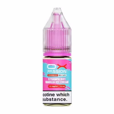 Strawberry Vanilla Ice Cream Nic Salt E-Liquid by OX Passion