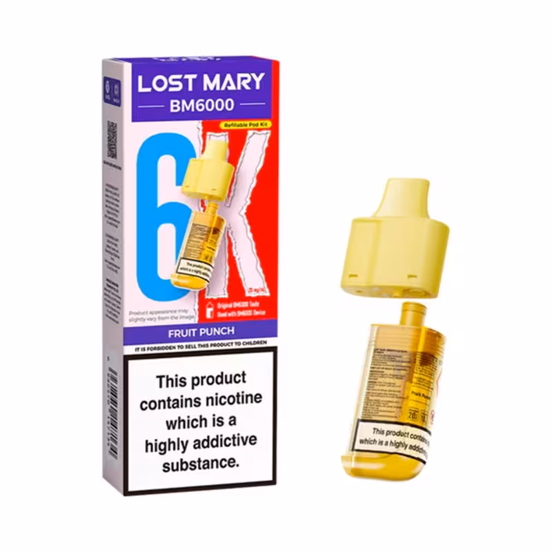 Fruit Punch Prefilled Pod Refill Pack by Lost Mary BM6000