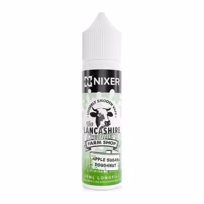 Apple Sugar Doughnut Longfill E-Liquid Concentrate by Nixer X The Lancashire Creamery Farm Shop