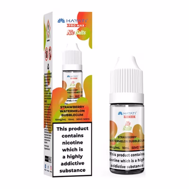 Strawberry Watermelon Bubblegum Nic Salt E-Liquid by Hayati