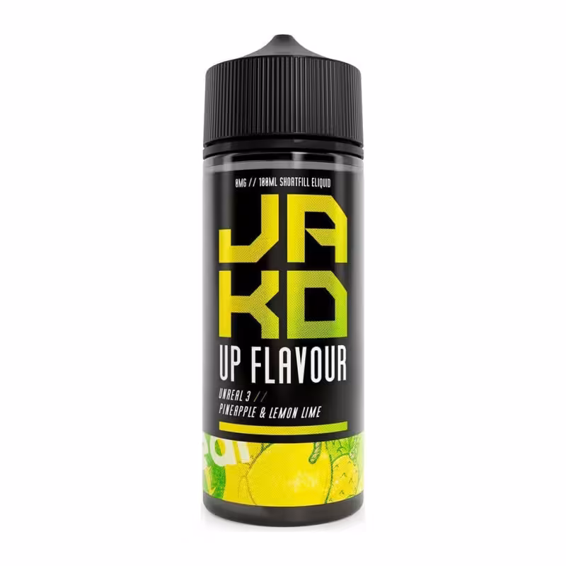 Unreal 3 Pineapple, Lemon & Lime Shortfill E-Liquid by JAKD 100ml